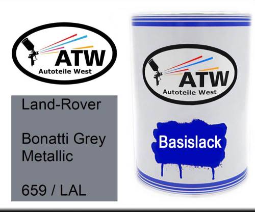 Land-Rover, Bonatti Grey Metallic, 659 / LAL: 500ml Lackdose, von ATW Autoteile West.